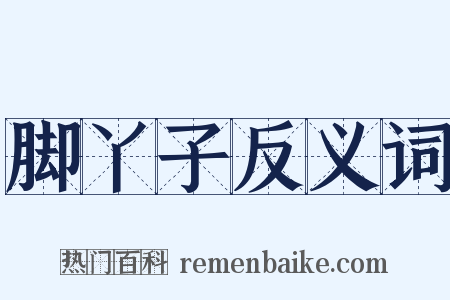 脚丫子反义词是什么意思的图片